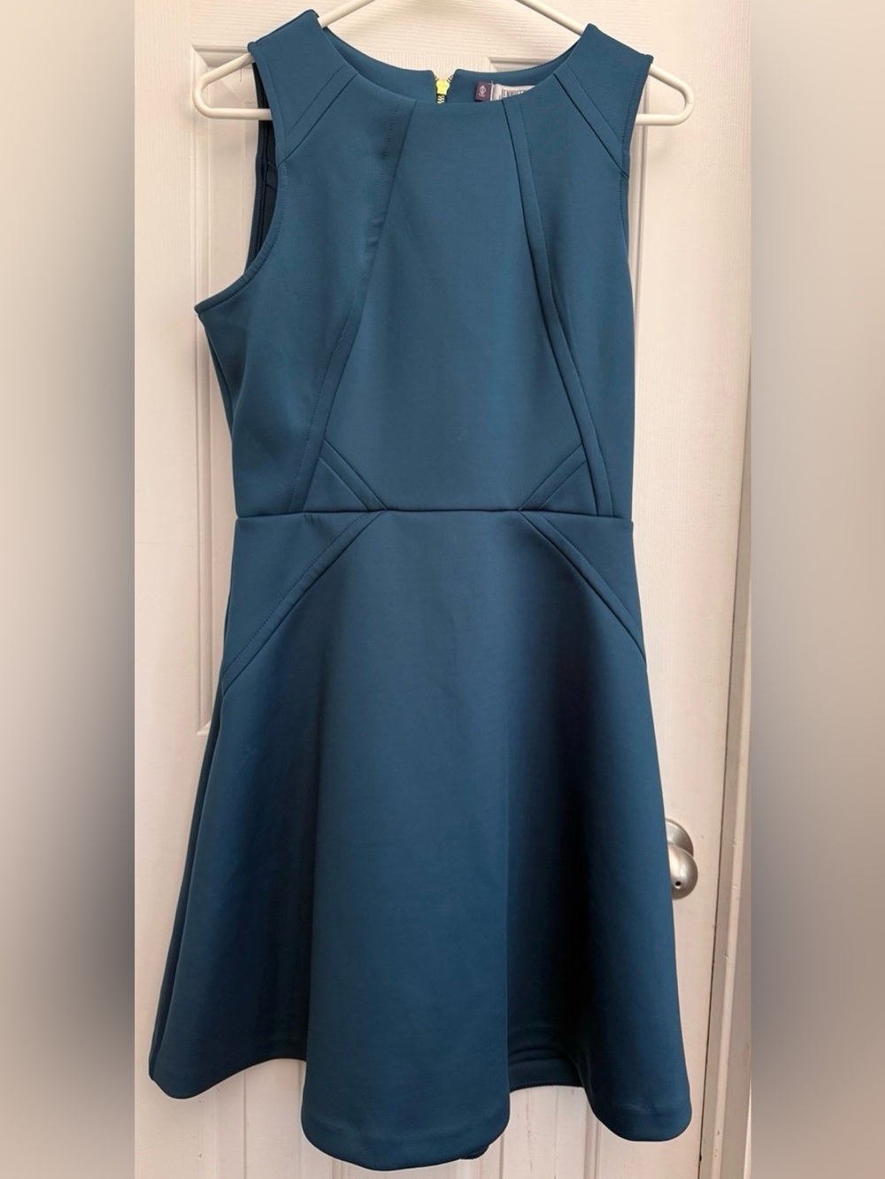 Jennifer Lopez Teal Sleeveless Fit & Flare Dress